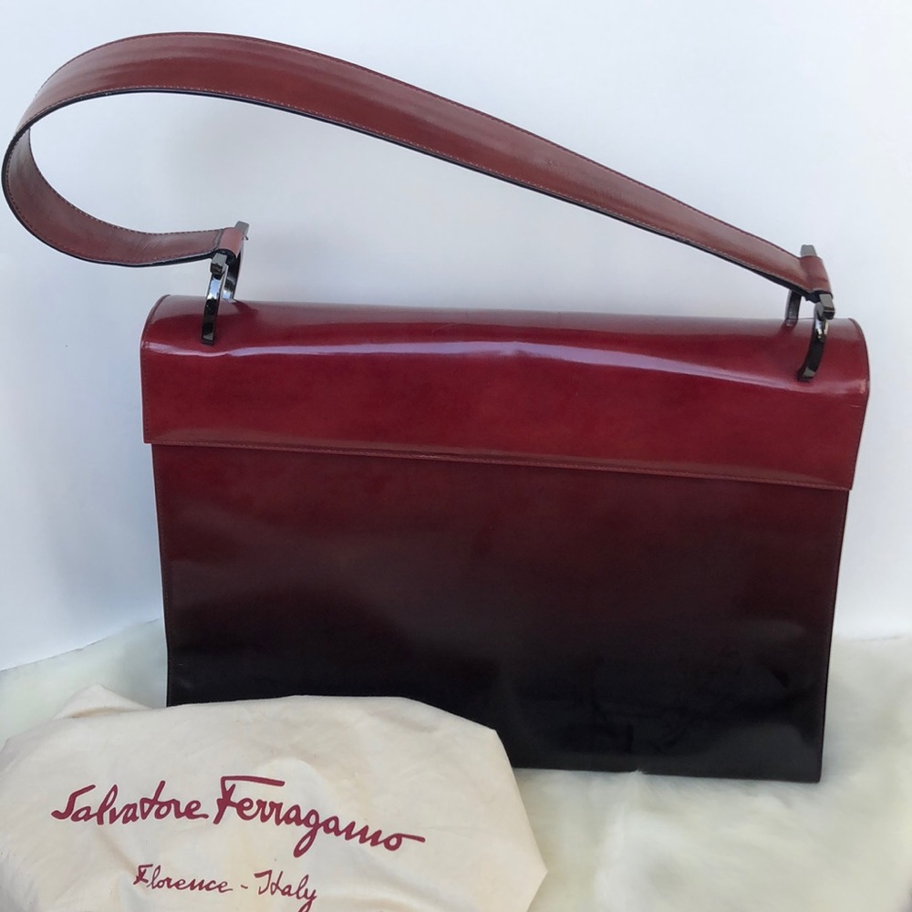 Salvatore Ferragamo red ombré bag